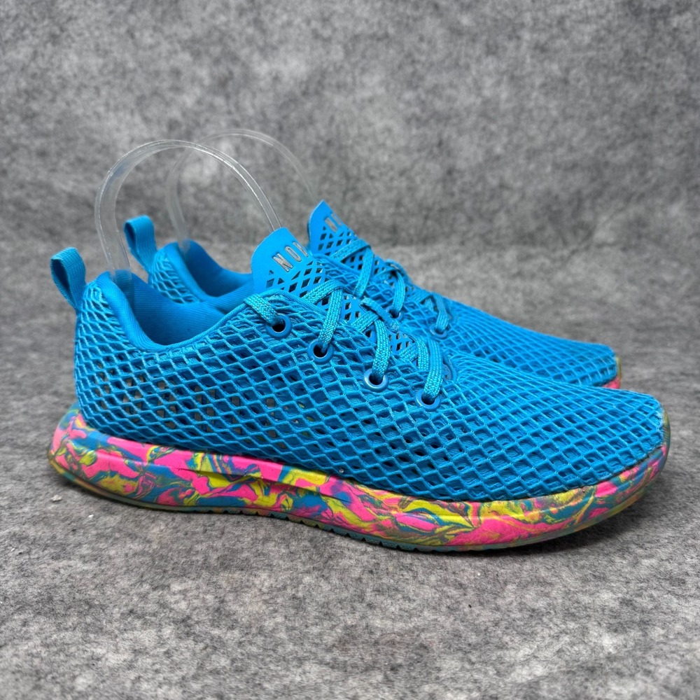 NOBULL Blue Athletic Shoes with Multicolor Marble Sole
